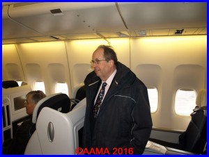 Notre Président François Chouleur dans le 747 d'Air France