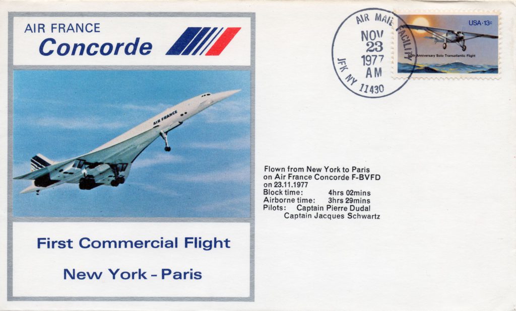 Premier vol New York-Paris, 23 nov 1977