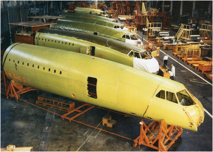 Sections avant, Concorde 201 à 206, assemblés, Grande-Bretagne